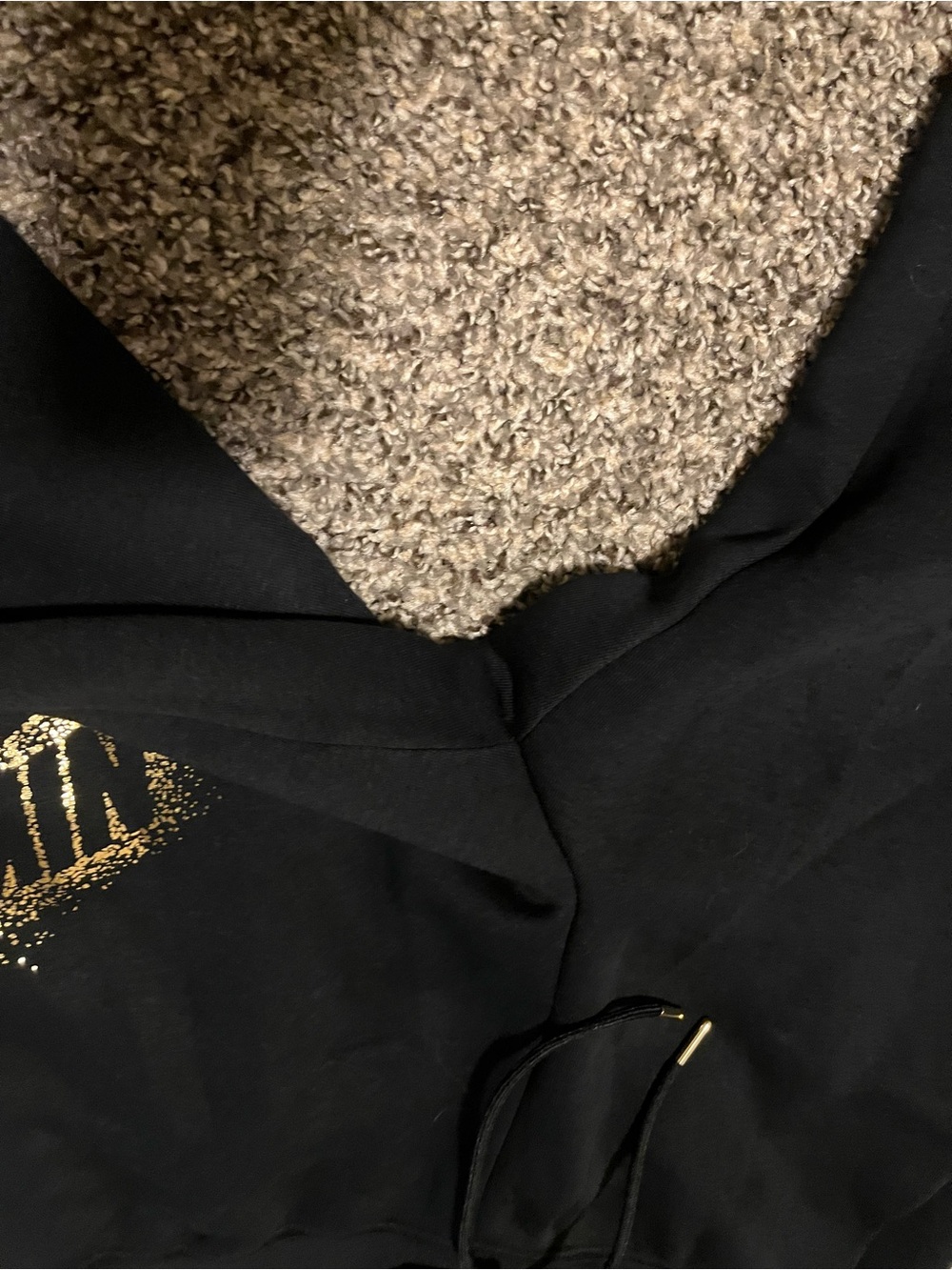 Nike Women’s Black Jogger Sweatpants with Gold Logo Accent - Picture 3 of 4